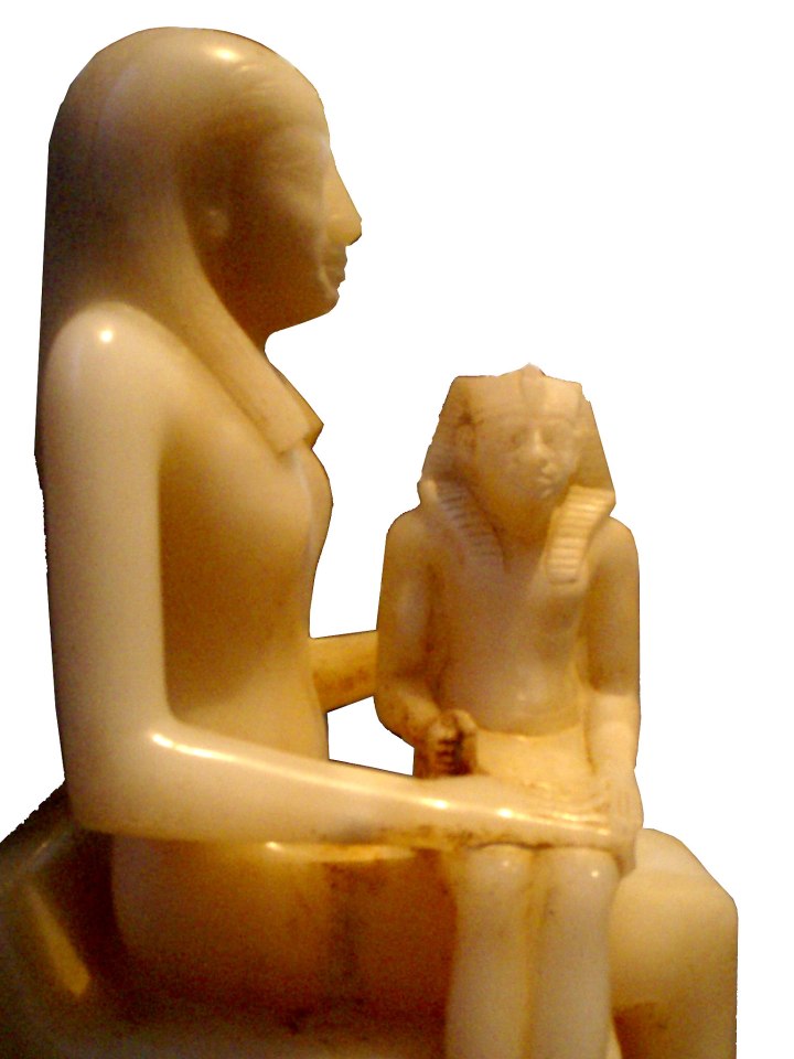 Statue of Pepi II Neferkare and a child.