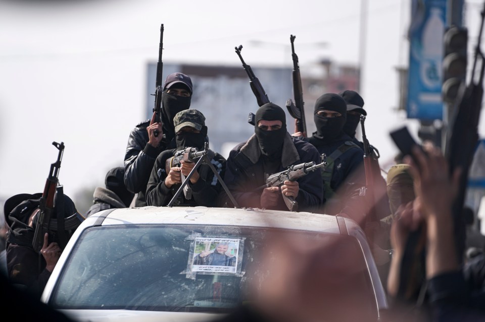 Members of the Izzedine al-Qassam Brigades in a parade.