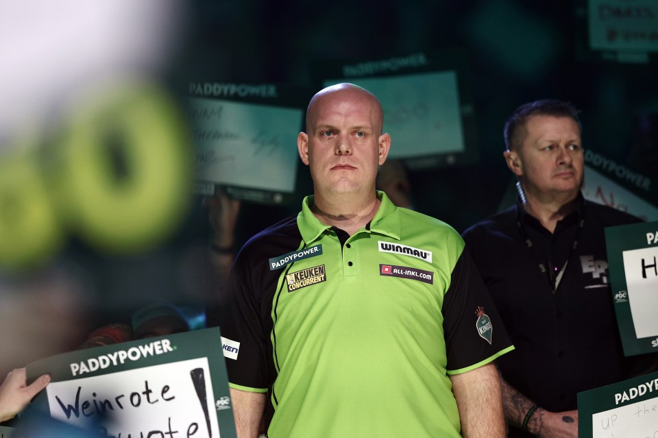 Michael van Gerwen at the PDC World Darts Championship.