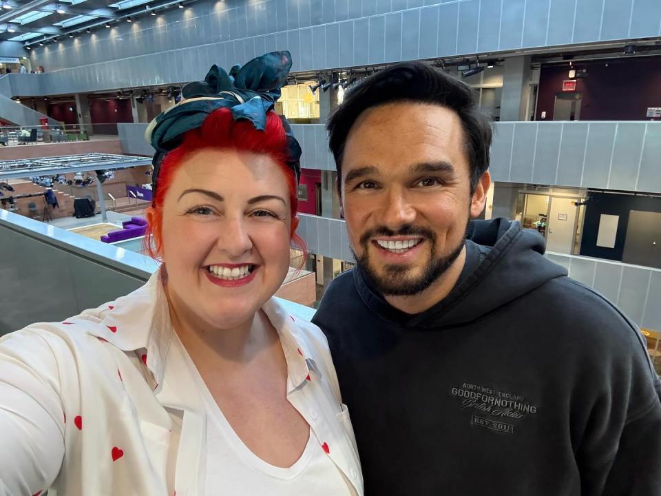 Michelle McManus and Gareth Gates at a Pop Idol reunion.