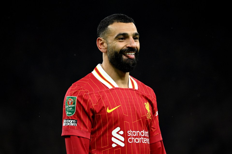 Mohamed Salah of Liverpool during a Carabao Cup match.