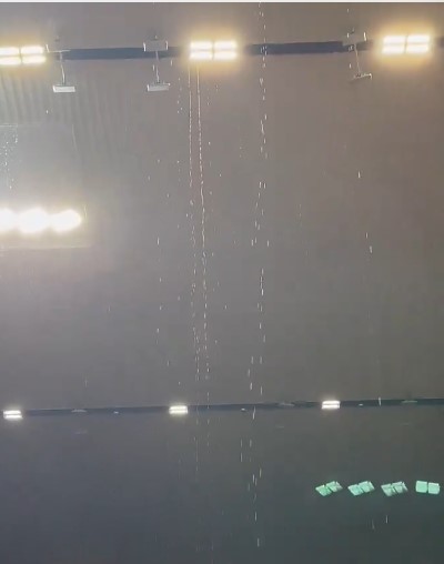 Manchester United fans came up with a cheeky chant after seeing the leaky roof