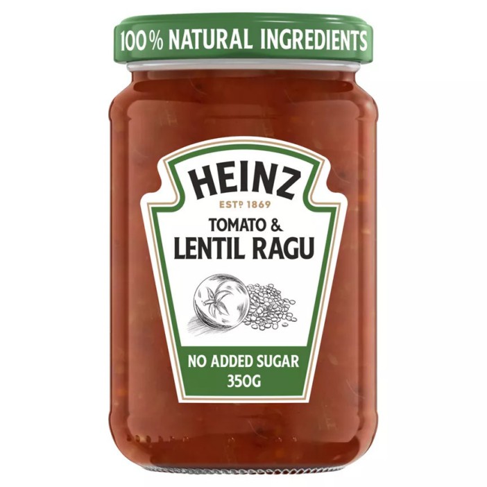 Heinz Tomato & Lentil Ragu Pasta Sauce</p>
<p>TAKEN WITHOUT PERMISSION //groceries.asda.com/product/tomato-pasta-sauces/heinz-tomato-lentil-ragu-pasta-sauce/1000359250557