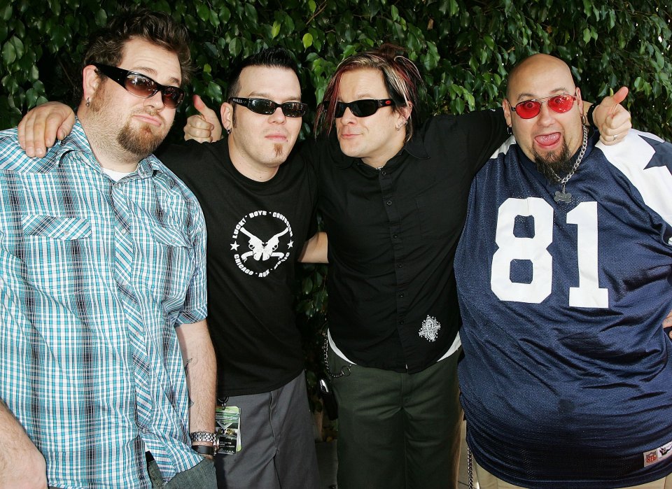 Portrait of the Bowling for Soup band members.