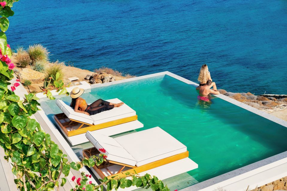 The Semeli Coast hotel boasts rooms featuring their own cliffside swimming pools