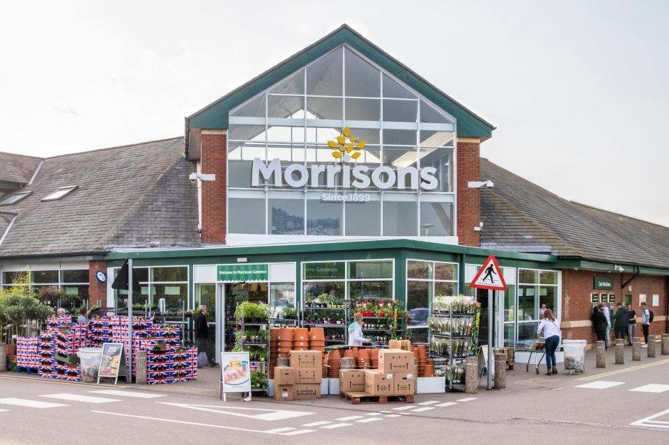 Exterior view of a Morrisons supermarket.