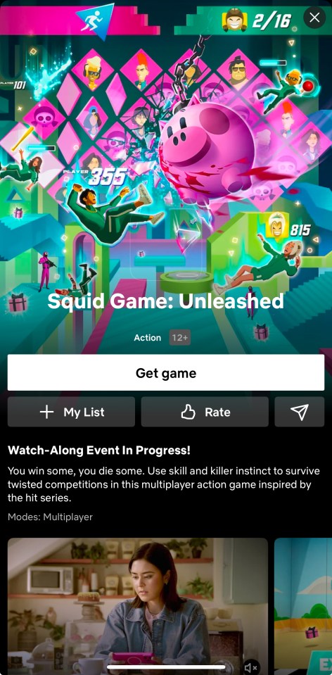 Illustration of Squid Game: Unleashed, a multiplayer action game.