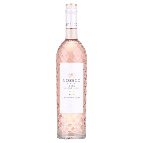 Nozecco’s booze-free pink wine is a refreshing, peachy alternative to traditional wines, offering a sweet, Zinfandel-like taste in a stylish bottle