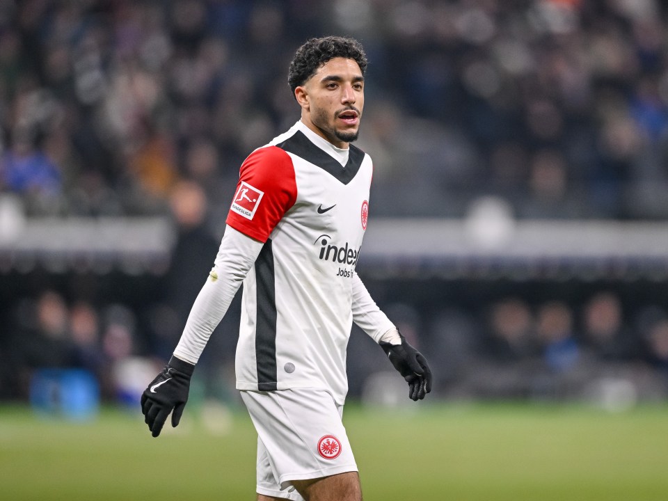 Omar Marmoush of Eintracht Frankfurt during a Bundesliga match.