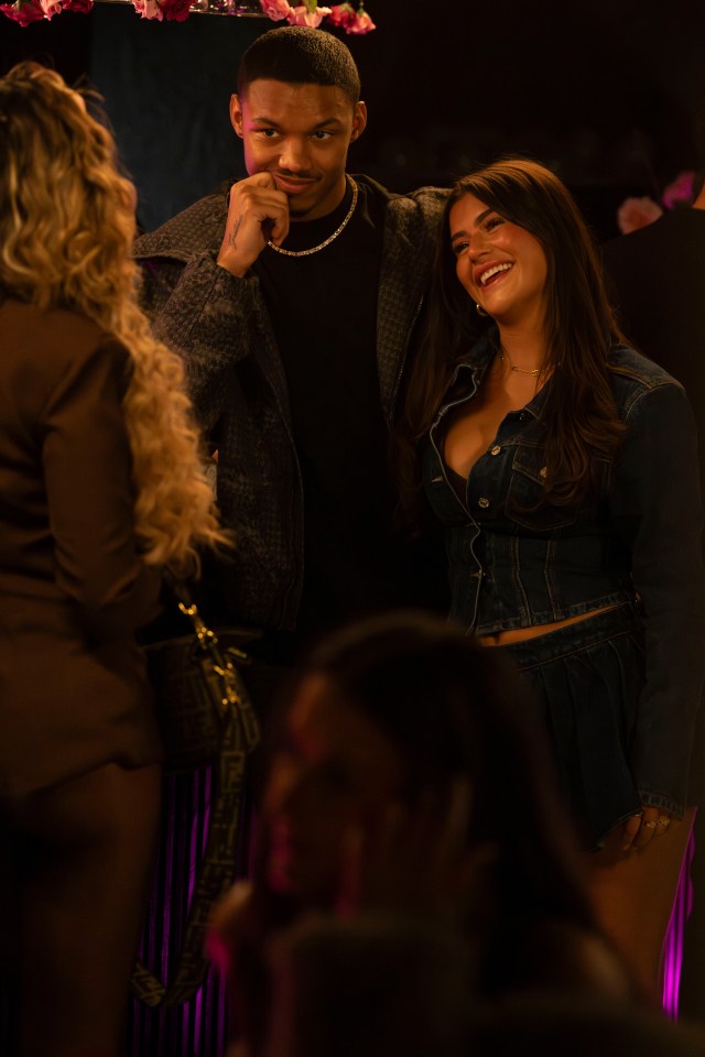 Roman Hackett and Matilda Draper in a scene from TOWIE.