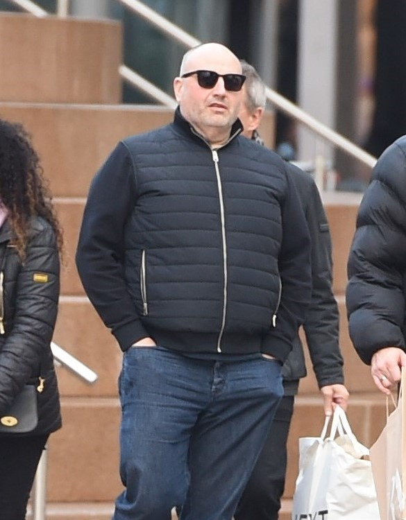 Wynne Evans, opera singer, walking in Liverpool.