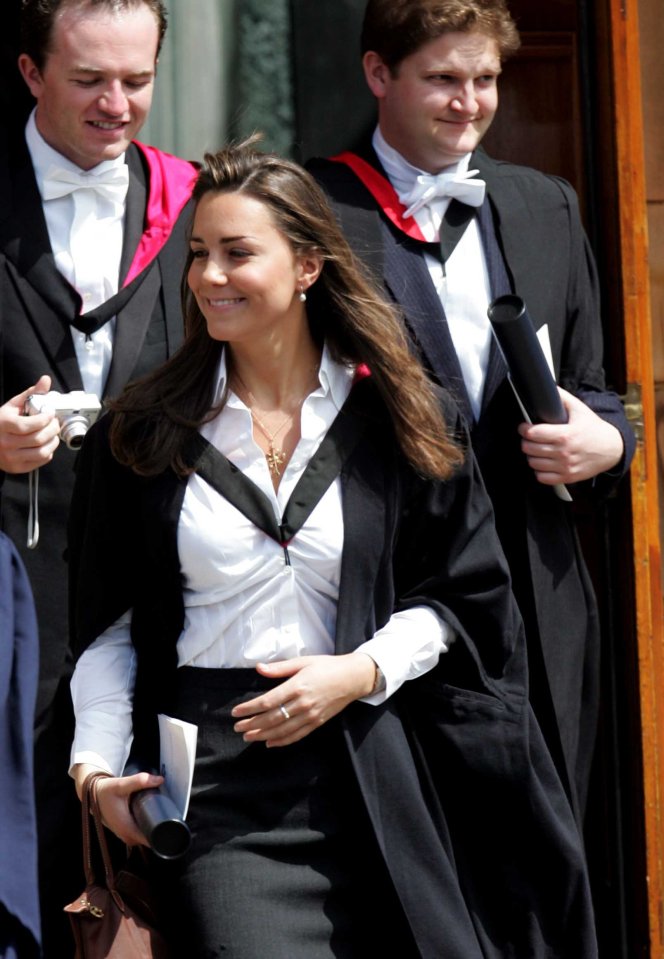 Kate Middleton at St. Andrews University graduation.