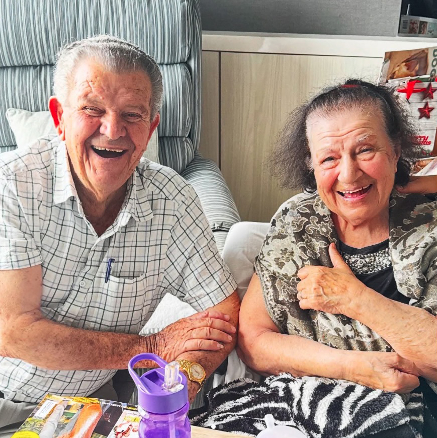 Peter Andre with his parents.