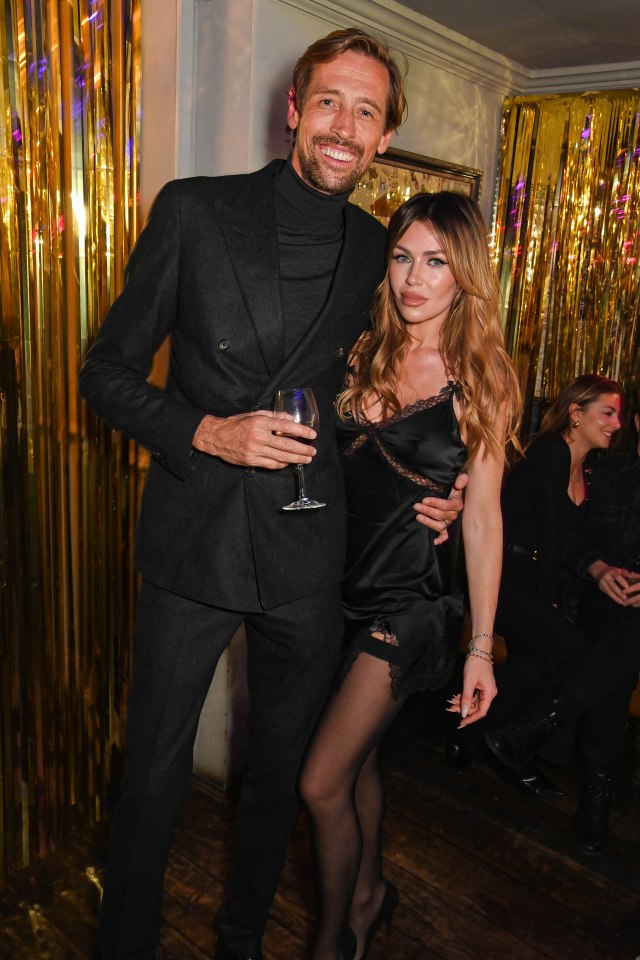 Peter Crouch and Abbey Clancy at a Christmas campaign launch.