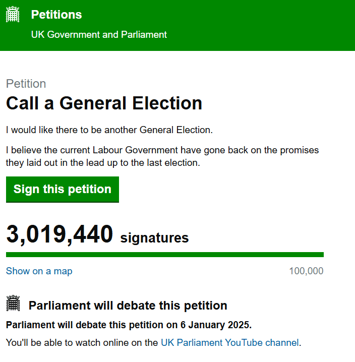 More than three million people have signed on