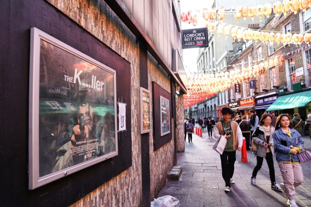 Poster for the film &quot;The Killer&quot; on the exterior of the Prince Charles Cinema in Leicester Square, London.