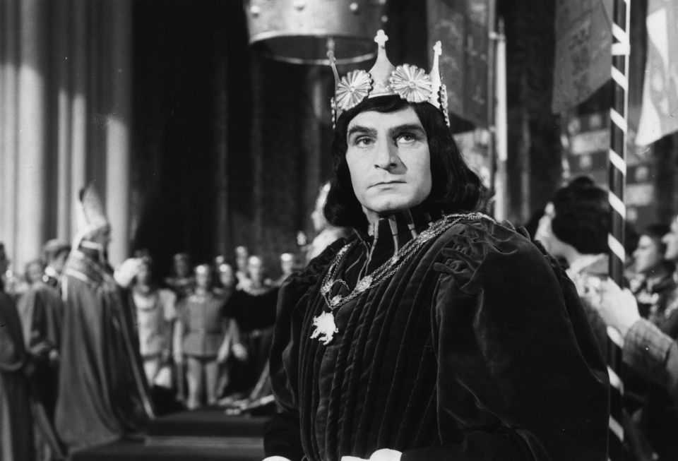 Laurence Olivier as Richard III in a 1955 film.