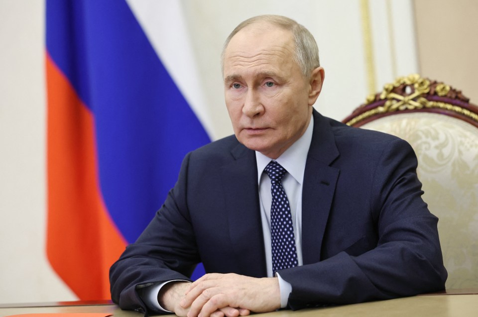 Vladimir Putin at a Security Council meeting.