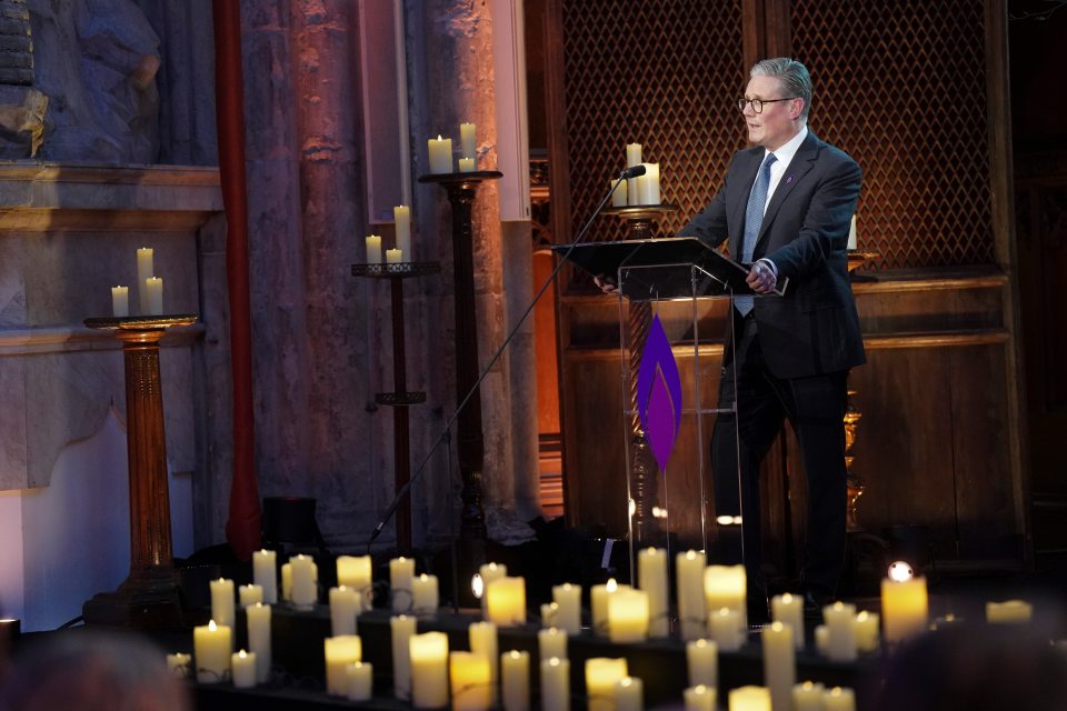 The Prince of Wales speaking at a Holocaust Memorial Day ceremony.