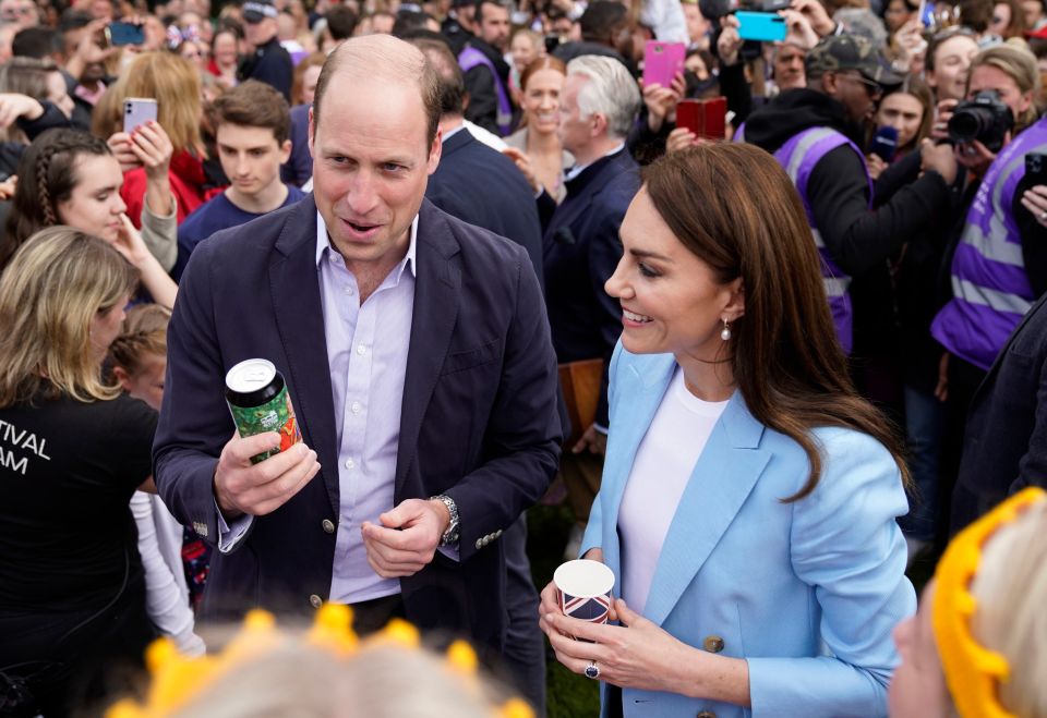 Prince William and Kate Middleton at a Coronation Concert event.