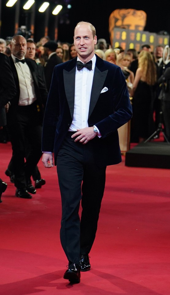 Prince William at the BAFTAs.