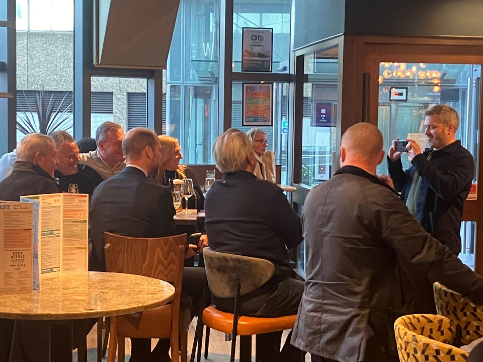 Prince William at a Wetherspoon's pub in Birmingham.