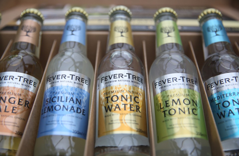 Fever-Tree premium mixers in various flavors.