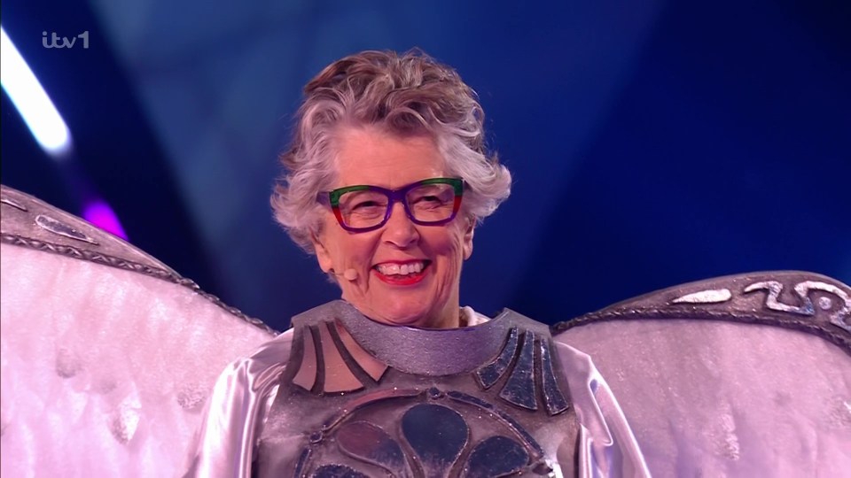 Prue Leith unmasked as Pegasus on The Masked Singer.