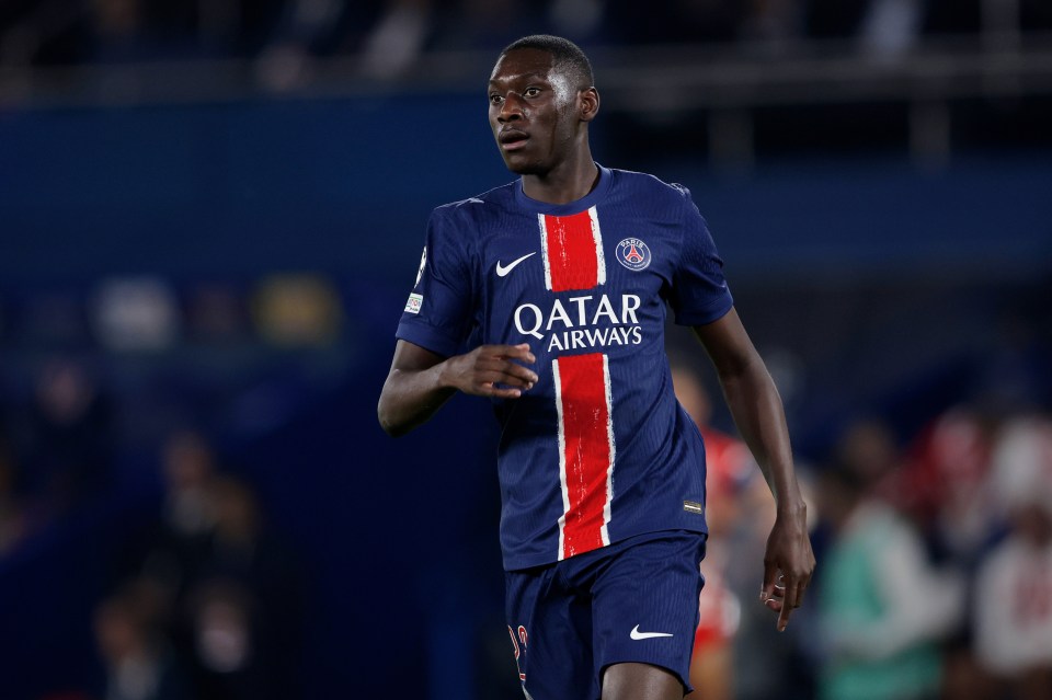 Randal Kolo Muani of Paris Saint-Germain during a soccer match.