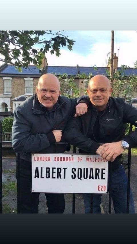 Ross Kemp and Steve McFadden at Albert Square.