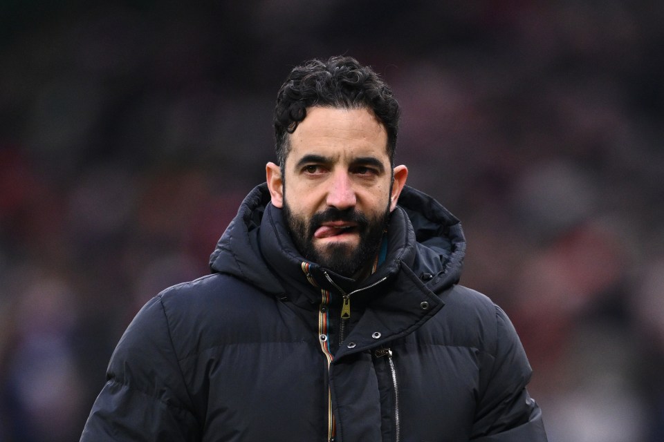 Ruben Amorim, Manchester United manager, at a match.