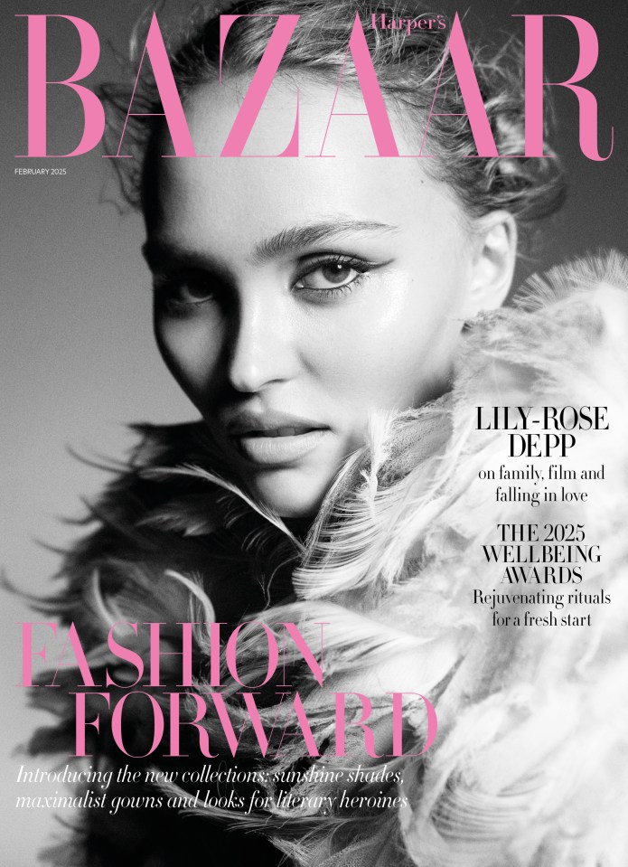 Lily-Rose features in the February issue of Harper's Bazaar UK