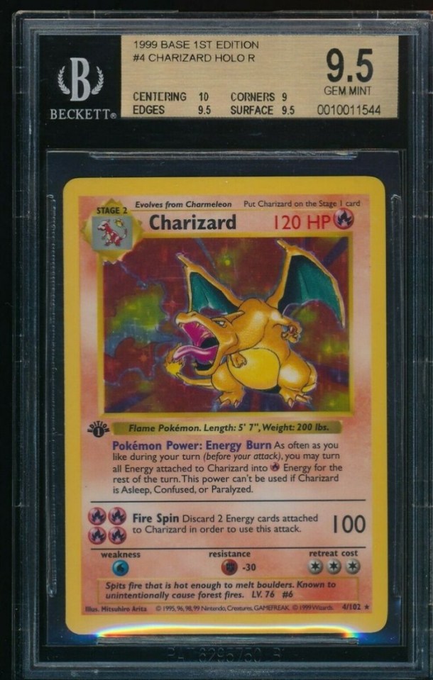 Charizard 1st Edition Shadowless Base Set 1999 Card