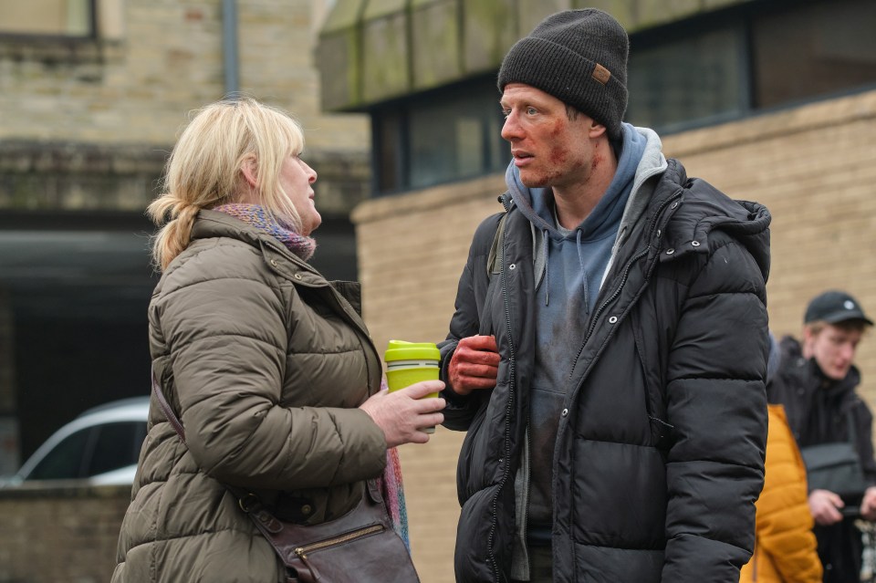 Catherine Cawood and Tommy Lee Royce in a scene from Happy Valley.