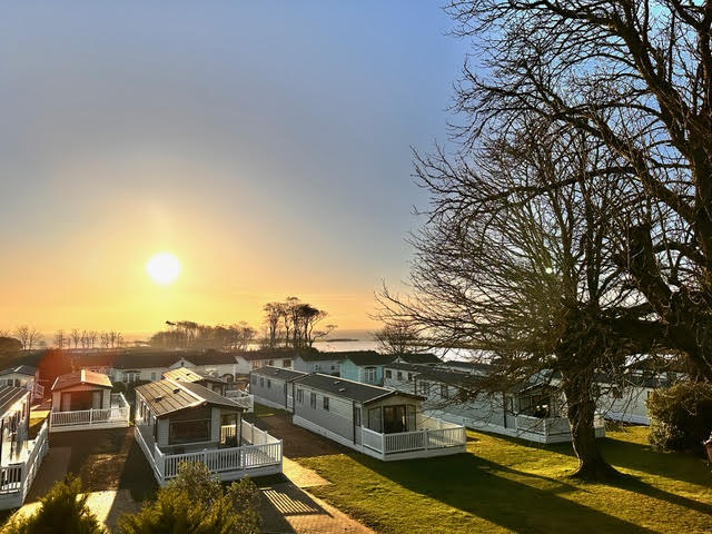 Seaton Estate holiday park at sunrise.