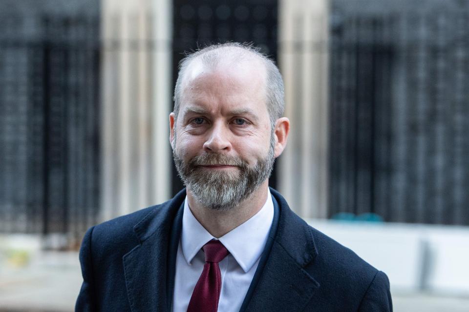 Jonathan Reynolds, Secretary of State for Business and Trade, leaving Downing Street.