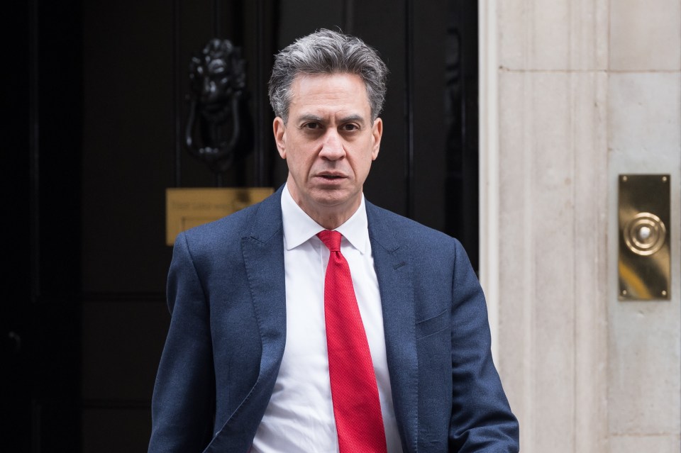 Ed Miliband leaving 10 Downing Street.