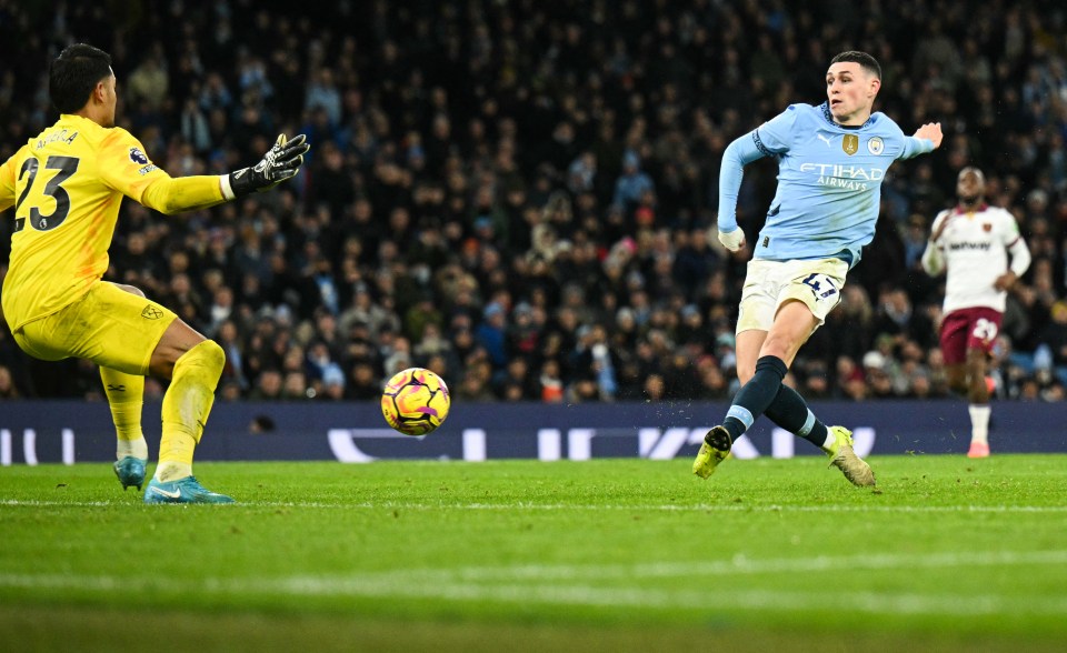 Phil Foden put the match beyond West Ham in the second half