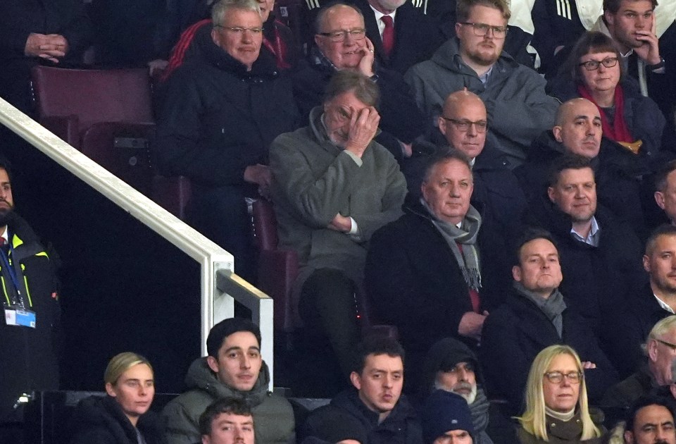 Jim Ratcliffe watching a soccer match from the stands.