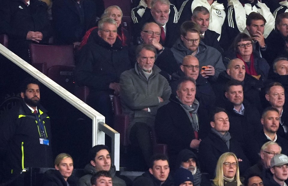 Sir Jim Ratcliffe, Ineos CEO and Manchester United shareholder, watching a soccer match.