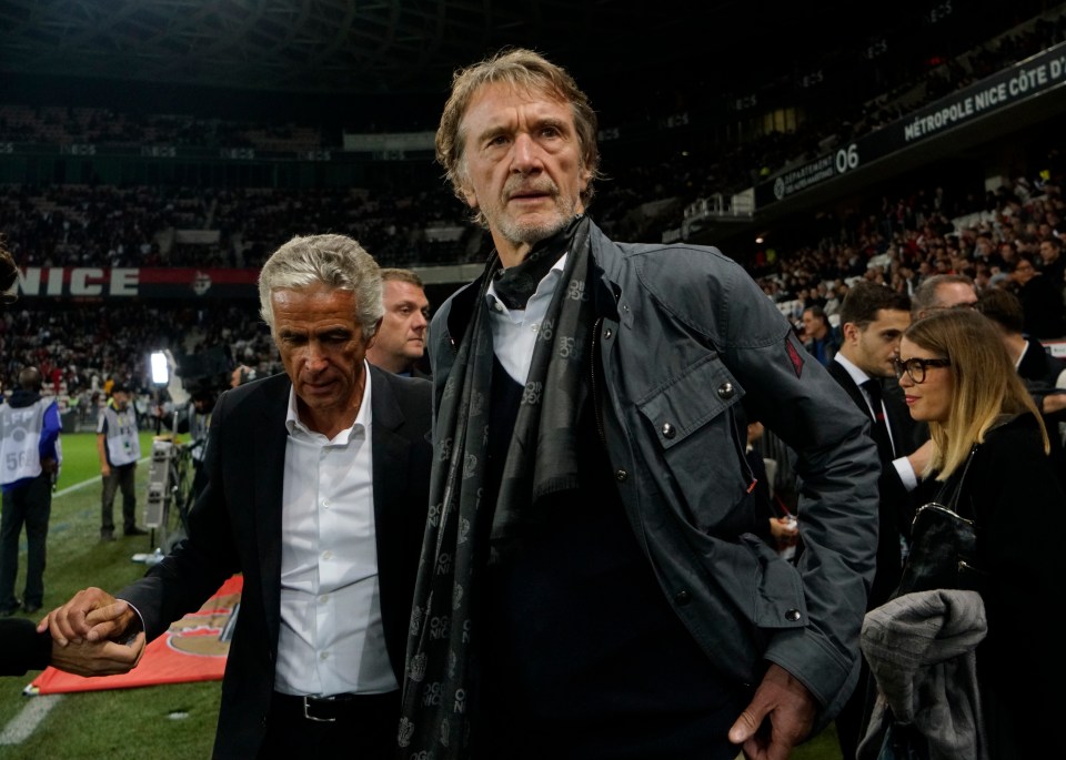 Sir Jim Ratcliffe at a soccer match.