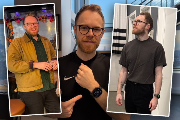 Collage of a man in three different outfits.