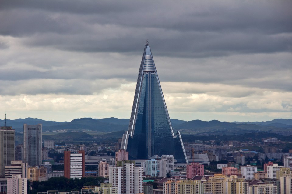 The hotel in Pyonyang's skyline