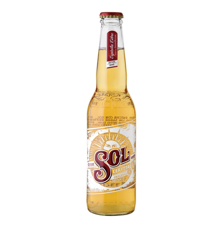 Sol Cerveza bottle.