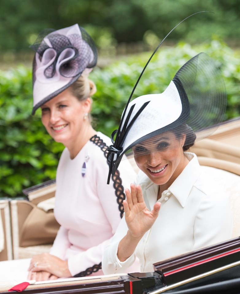 The Countess of Wessex and the Duchess of Sussex at Royal Ascot.