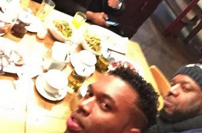 TAKWN WITHOUT PERMS<br />
 Daniel Sturridge and Tinie Tempah spotted at Liverpool cafe Leaf