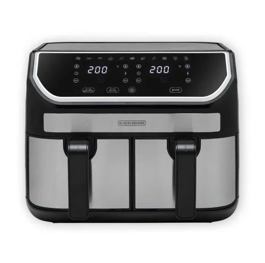 Black+Decker digital air fryer.