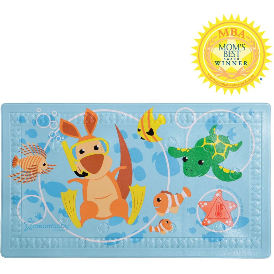 Dreambaby non-slip bathmat with heat sensing indicator; Mom's Best Award winner.