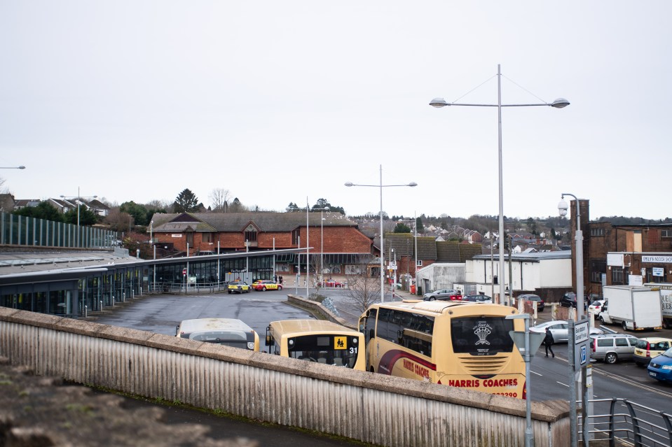 Blackwood bus station in Wales, UK.