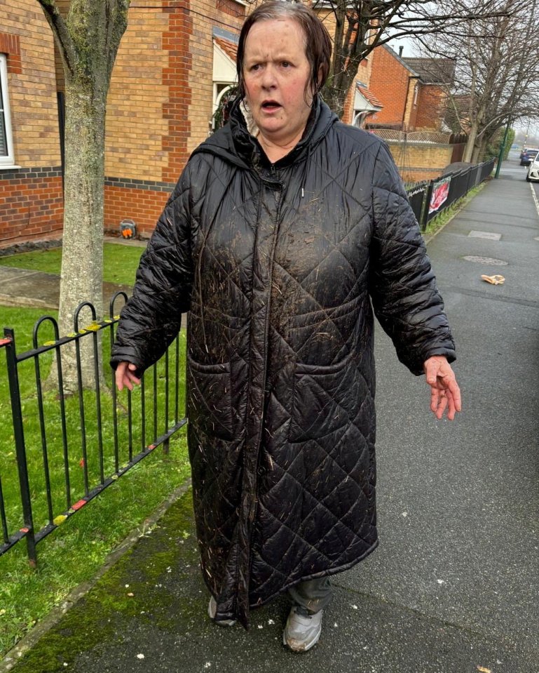 Carol Carne after being rescued from a ‘sinkhole’ in Eston Recreation Ground